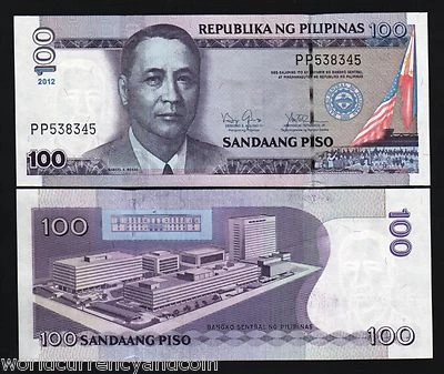 PHILIPPINES 100 PESOS P-New 2012 x 1 PCS AMERICAN FLAG Filipino UNC BANK NOTE - Image 1 of 4