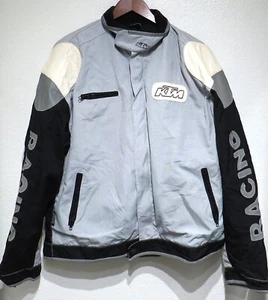 vtg KTM RACING Motorcycle Jacket 2XL Gray Black Padded Hard Equipment 2000s mens - Bild 1 von 14