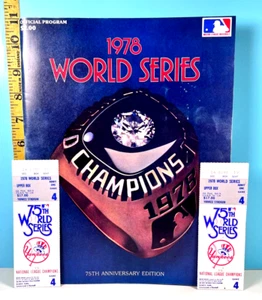 π₯ 1978 World Series Program New York Yankees v LA Dodgers & 2 Game 4 Tickets π₯ - Picture 1 of 5