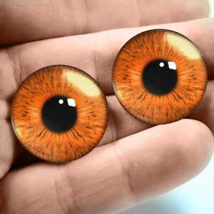 Orange Glass Eyes Realistic Human Taxidermy Eyeballs 20mm