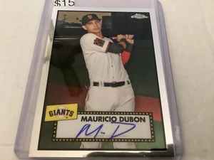 2021 Topps Chrome Platinum Anniversary Mauricio Dubón San Francisco Giants Auto - Picture 1 of 6
