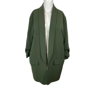 Chaqueta Blazer Doncaster Mujer Talla 12 Verde Oliva Manga Abierta Acanalada - Imagen 1 de 9