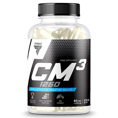 TREC NUTRITION CM3 90 Capsules - Hochwertiges Creatin-Monohydrat Muskelkraft