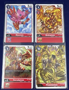 Juego de Cartas Bandai Digimon TCG BIYOMON PHOENIXMON DIGIVOLUTION Juego de 4 Cartas - Imagen 1 de 5