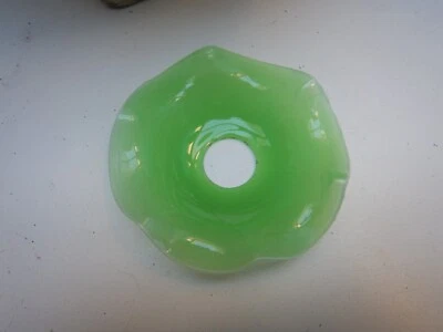 1 coupelle bobeche verre vert opaline ancienne Murano lustre,chandelier,applique - Photo 1/4