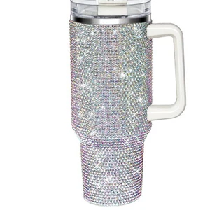 40oz Glitter Rhinestone Tumbler - Elegant Stainless Steel Drinkware for Gifting - Picture 1 of 8