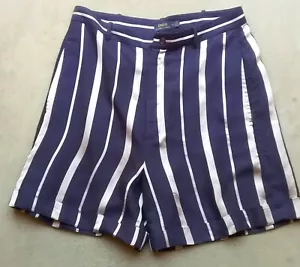 PANTALONES CORTOS RALPH LAUREN POLO A RAYAS PLATEADAS Y AZULES PARA HOMBRE TALLA 12 - Imagen 1 de 8