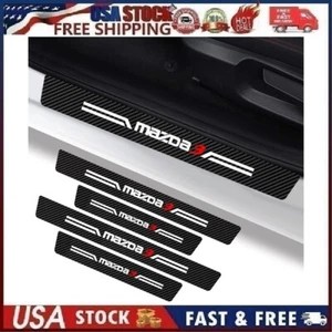 For Mazda 3 Car Door Plate Sill Scuff Cover Anti Scratch Decal Protector Style 1 - Picture 1 of 12