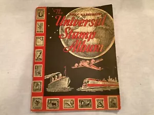 VINTAGE 1953 Illustrated Universal Stamp Album of the World Grossman with stamps - Picture 1 of 12