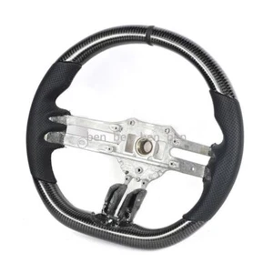 Carbon Fiber Perforated Flat Steering Wheel for Mercedes Benz AMG CLA CLS 2020+ - Picture 1 of 12