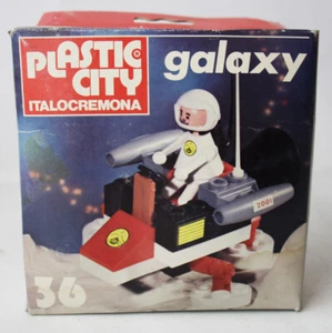VINTAGE 80'S PLASTIC CITY ITALOCREMONA GALAXY 36 BUILDING TOY SET ITALY NEW ! - Picture 1 of 8