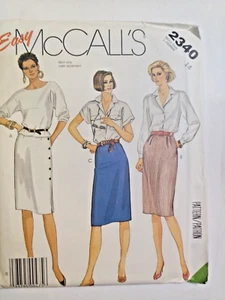 Skirt Straight Slim 14 McCalls 2340 Sewing Pattern UC McCall's VTG Easy Knee - Picture 1 of 10