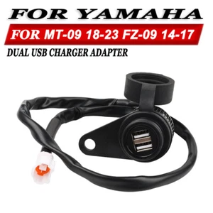Dual USB Charger Plug Socket Adapter For YAMAHA MT-09 2018-2023 FZ-09 2017-2017 - Picture 1 of 8