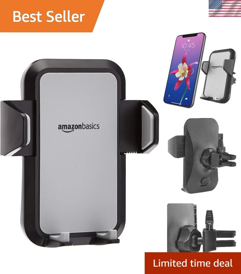 Suporte de telefone giratório 360 graus para carro ventilação de ar para todos os smartphones – Cinza - Imagem 1 de 4