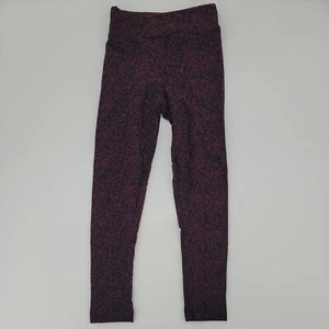 Girls Lularoe Red Black Floral Leggings Size S/M - Picture 1 of 4