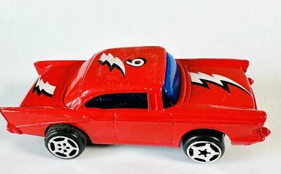 Vintage 1980s Diecast Car Blue Box Toys Red '57 Chevy Chevrolet 1980s #6 1:64 - Image 1 of 4