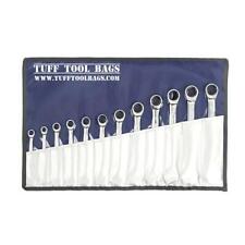 TUFF TOOL BAGS: THE SPANNER ROLL 12 SLOT FOR TRADESMEN HEAVY DUTY BLUE/SILVER