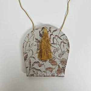 Vintage Saks 5th Ave Made in Italy Crossbody Cocktail Bag Purse Clutch Tassle - Picture 1 of 12