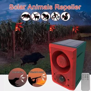 1xSolar Motion Sensor Alarm Emits Loud Dog Barking Up To Gunshot P9K3 & T5A1 - Picture 1 of 17