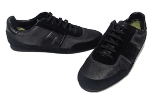 Hugo Boss Men's Lowp Flash2 50401838 Black Size 11 Lightweight Sneakers EUC - Picture 1 of 12