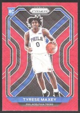 2020-21 Panini Prizm Tyrese Maxey Rookie Philadelphia 76ers #256 Red Wave Prizm