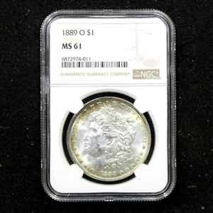 1889-O Morgan Silver Dollar - NGC MS 61 - GORGEOUS RAINBOW PATINA!! - Picture 1 of 2