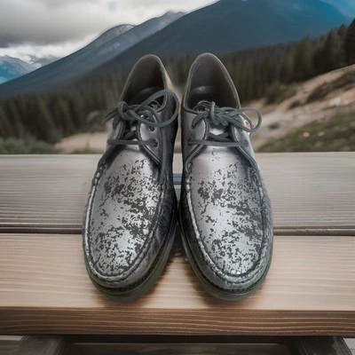 Sperry 🌟 Pleasures Captain's Oxford 55873U Plateado Talla 10 Nuevo sin caja $140 Foto 1 de 4