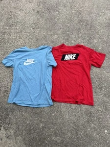 Lot Of 2 Youth Boys Kids Nike Air T Shirts Youth XL And S Swoosh Check Logo - Picture 1 of 10