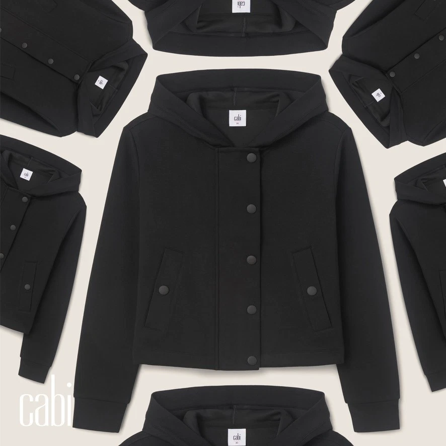 NUEVO EN PAQUETE Cabi Mujer 2025 Negro Bajo Tecla Sudadera con Capucha, Pequeña Foto 1 de 1