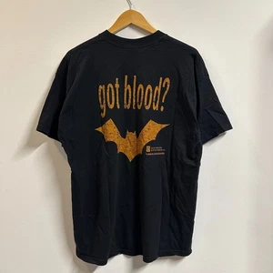 Vintage Got Blood? Halloween Bat T-shirt Blood Donor Black XL - Picture 1 of 7
