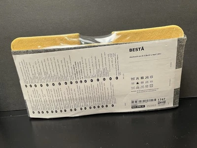 宜家 BESTA 毛毡盒托盘插入深灰色黄色 9-7/8x12-1/4x5-7/8 英寸 503.098.41 — 第 1/4 张图片