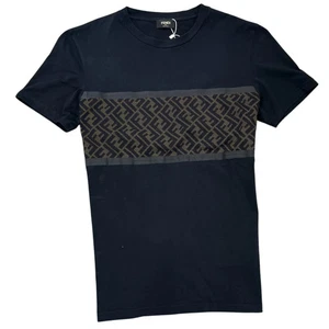 Fendi T-Shirt Uomo Stampa FF Nera M - Foto 1 di 10