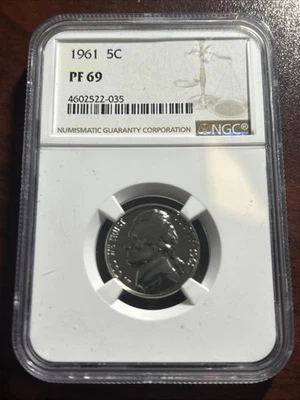 1961 NGC PF69 JEFFERSON NICKEL 5c PF 69 - Image 1 of 4