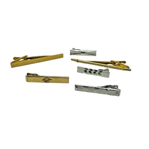  Lot of 6 Vintage Tie Clips Foster, Anson, Hickok Men's Jewelry - Picture 1 of 6