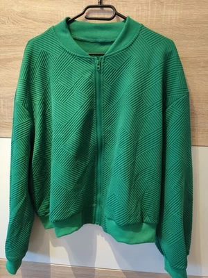 Shein Shirt College Jacke Sweat Bomber grün Gr. 48 - Bild 1 von 2