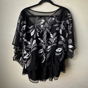 Dressbarn Damenbluse mit Blumenstickerei Größe 18 Top - Bild 1 von 5