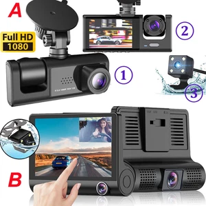 Dash Cam Car Dual Lens 1080P HD Video Recorder Camera G-sensor Front/Rear/Inside - Picture 1 of 8