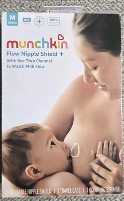 Protector Pezón Munchkin Flow con Ver Canal para Ver MilkFlow Mediano 20mm Nuevo Foto 1 de 4