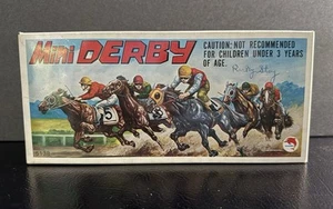 VTG Shinsei Battery Op Mini Derby Horse Racing Game W/ 8 Horses Toy Japan - Picture 1 of 3