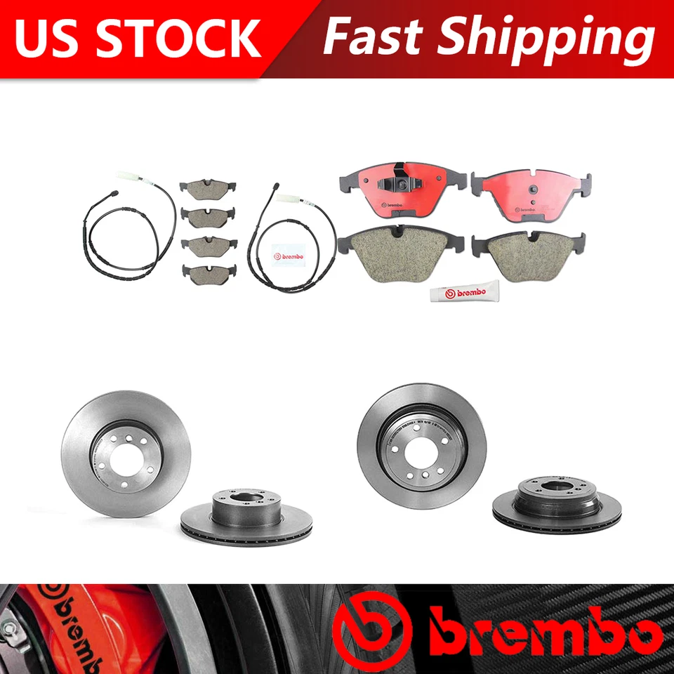 Подходит для BMW 328i xDrive 2009-2013 годов выпуска комплект передних и задних тормозных дисков и керамических колодок Brembo - Изображение 1 из 4