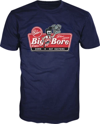 Camiseta LETHAL THREAT DT10048S Down-N-Out Big Bore - Azul marino - Pequeña Foto 1 de 3