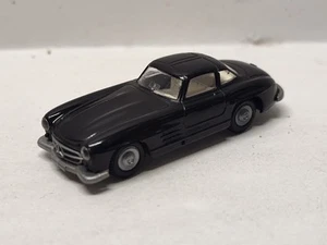 Praline Black Mercedes Benz 300 SL Convertible Car 1/87 HO Scale Plastic Vehicle - Picture 1 of 8