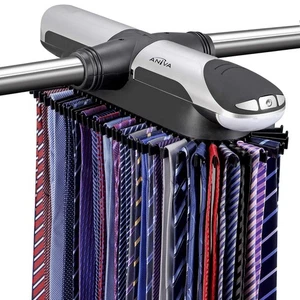 Motorized Tie Rack Closet Organizer with LED Lights Includes J Hooks for Wire... - Picture 1 of 7