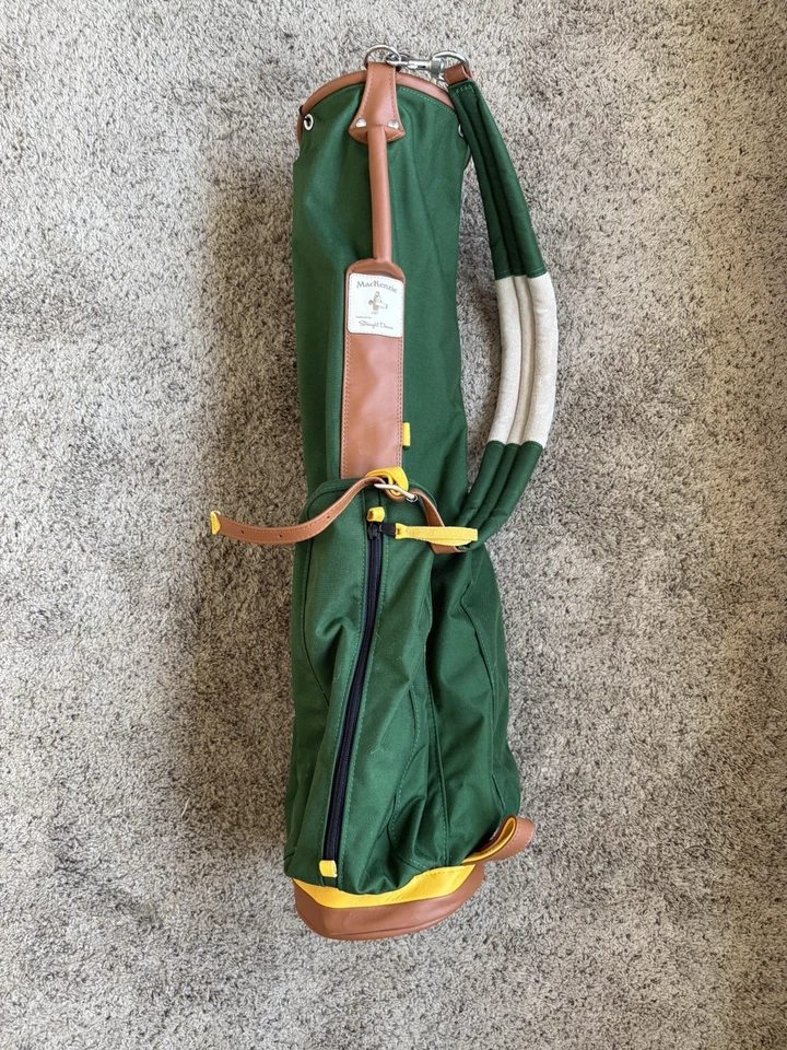 "Nueva bolsa de golf MacKenzie 8"" nailon Mac 2 bolsillo verde amarillo ropa recta" Foto 1 de 4