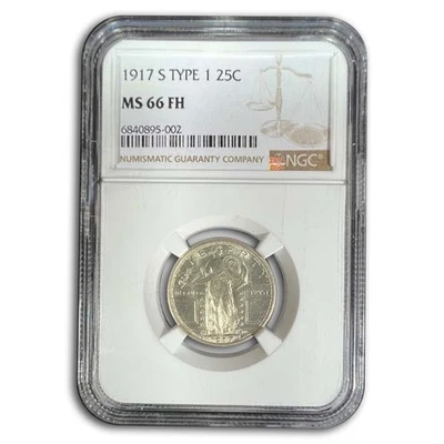 1917-S Standing Liberty Quarter Type-I MS-66 NGC (FH) - Image 1 of 3