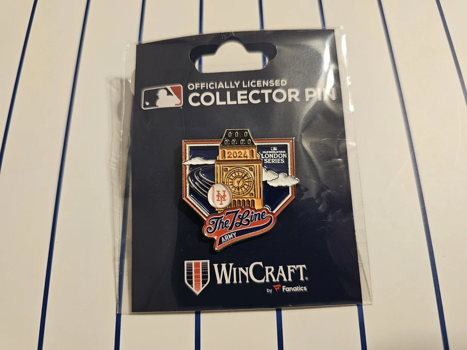 NEW-MLB World Tour-2024 London Series Pin -London Tower-New York Mets - Image 1 of 1