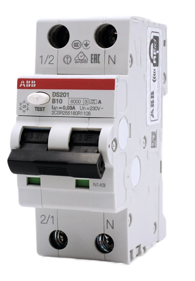 ABB 10A 230V 2-polig FI-Schutzschalter (2CSR255140R1105)