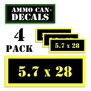 5,7 x 28 Munitionsdose Etikett Munitionsetui Aufkleber Aufkleber 4er-Pack YW MINI 1,5 Zoll x 0,5 Zoll - Bild 1 von 1