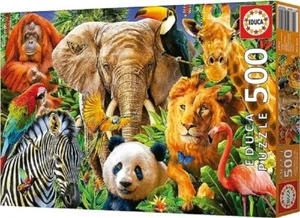 Educa 500 Piece Jigsaw Puzzle 19550 - Wild Animals Collage - Picture 1 of 1