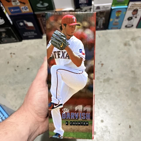 Yu Darvish K Counter Texas Rangers Bobblehead Blue Cap Cubs Padres Cubs Dodgers Cover